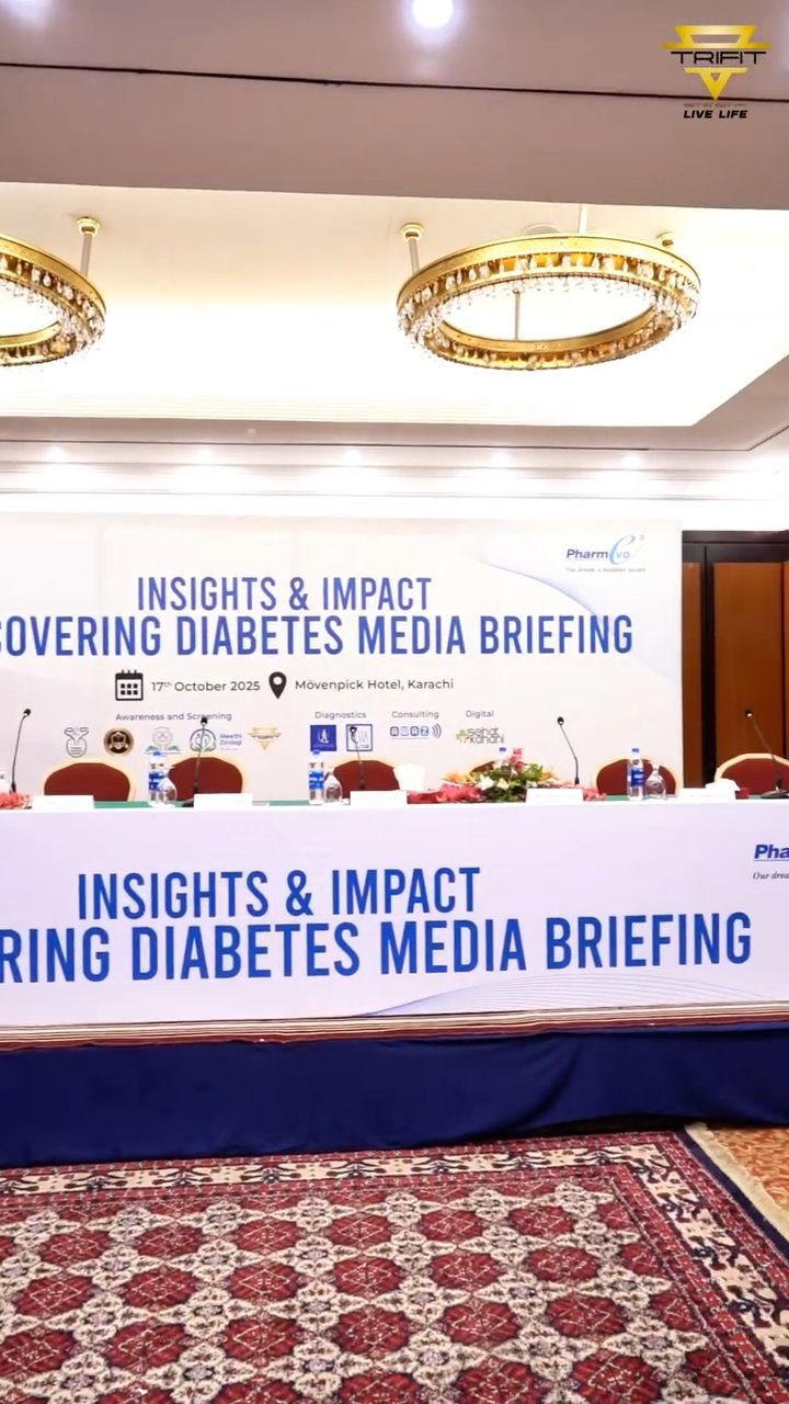At the Mövenpick Hotel Ahmar Azam Founder & CEO of TriFit joined healthcare leaders at the Insights & Impact Discovering Diabetes briefing by PharmEvo and Discovering Diabetes